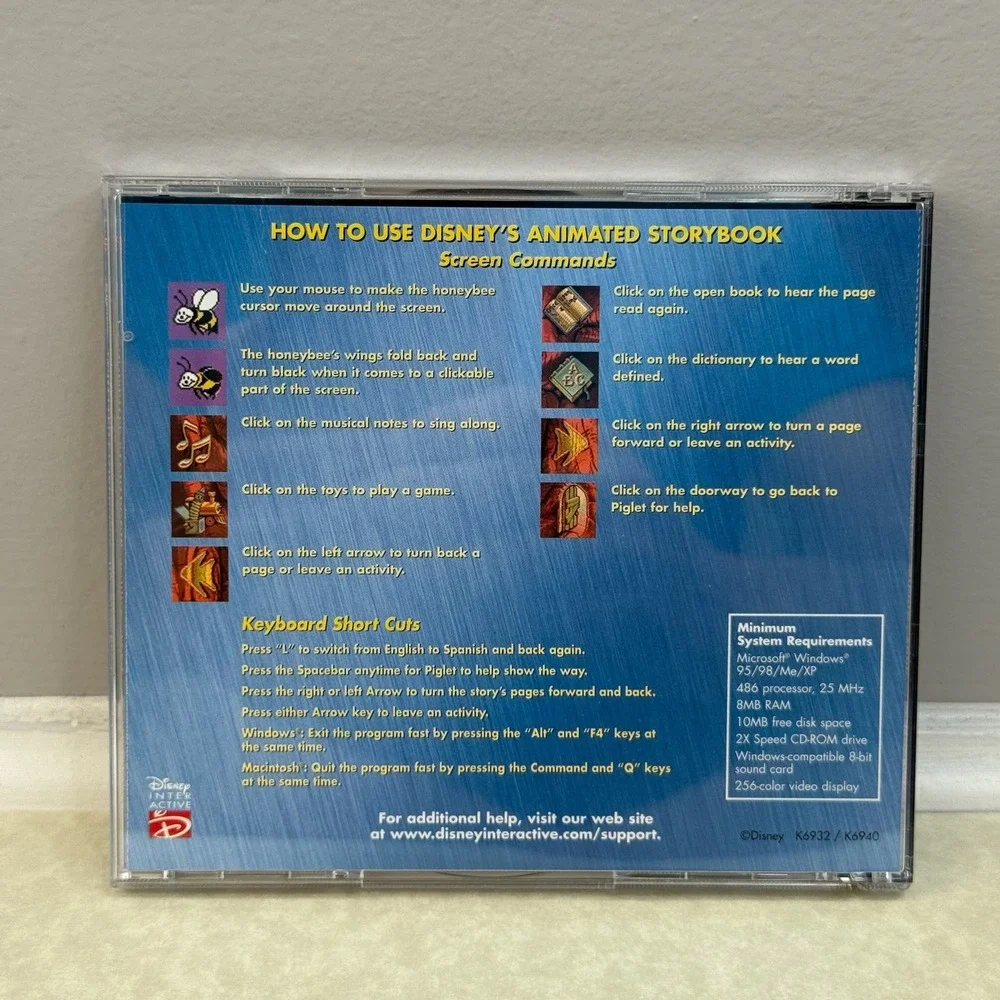 Winnie the Pooh Animated Storybook (CD ROM for PC MAC) Interactive Learning Fun